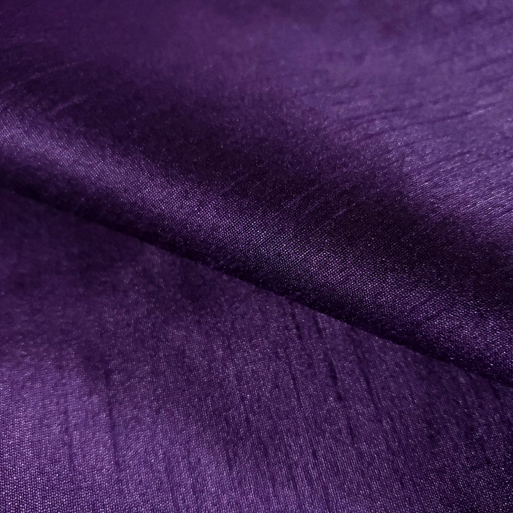 PURPLE MIDNIGHT FAUX SILK DUPIONI
