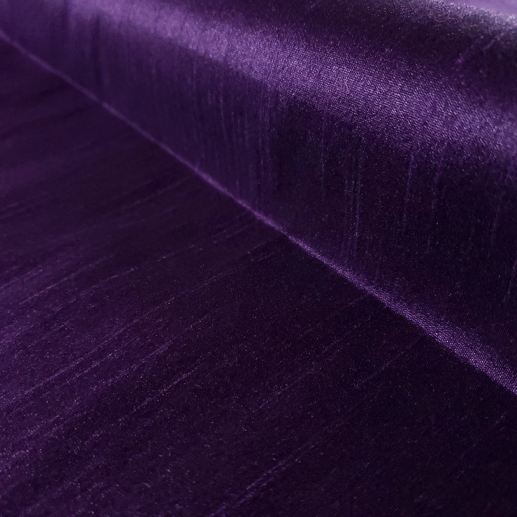 PURPLE MIDNIGHT FAUX SILK DUPIONI