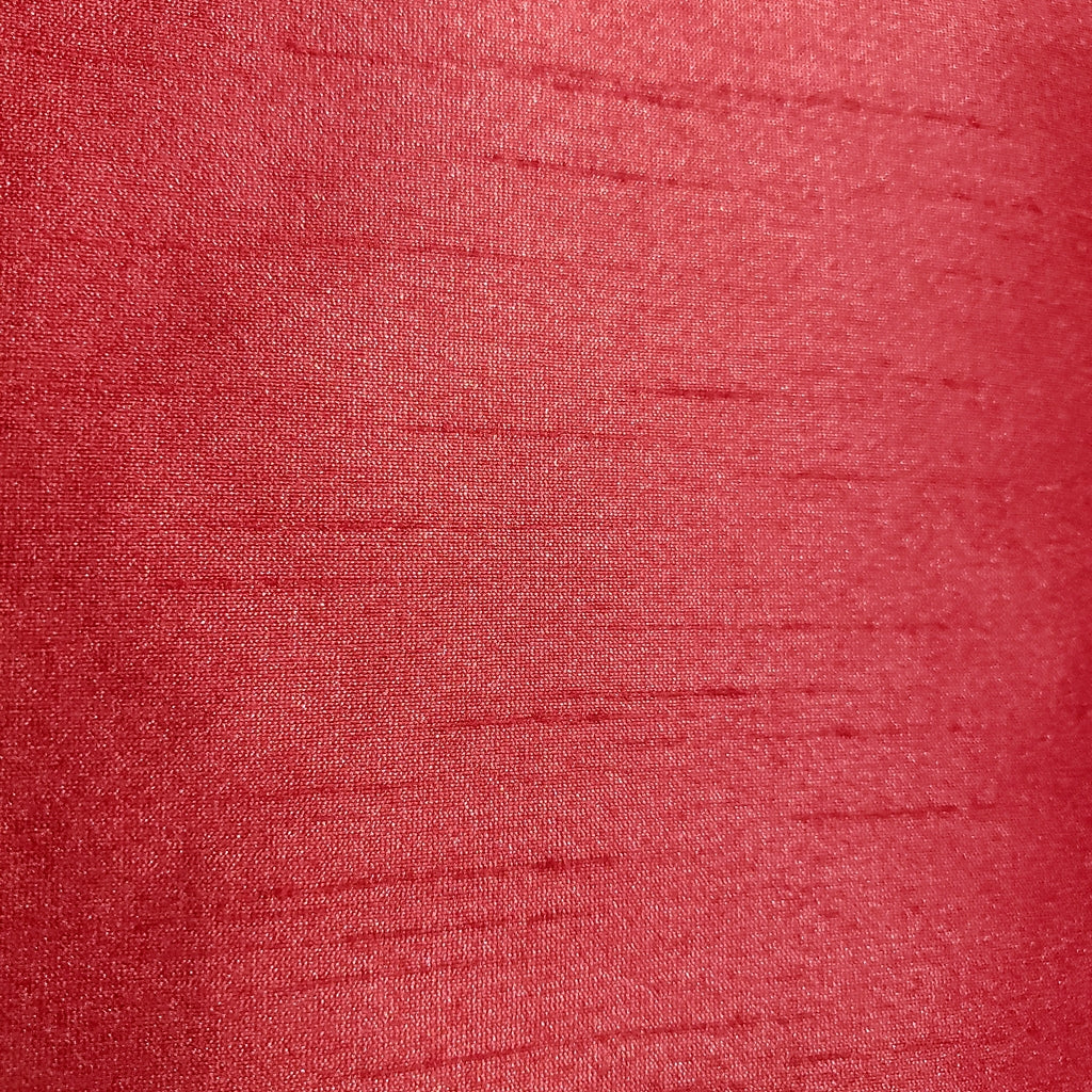 RED FAUX SILK DUPIONI