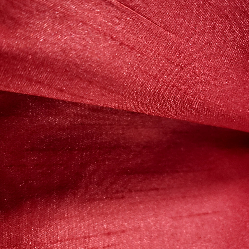 RED FAUX SILK DUPIONI