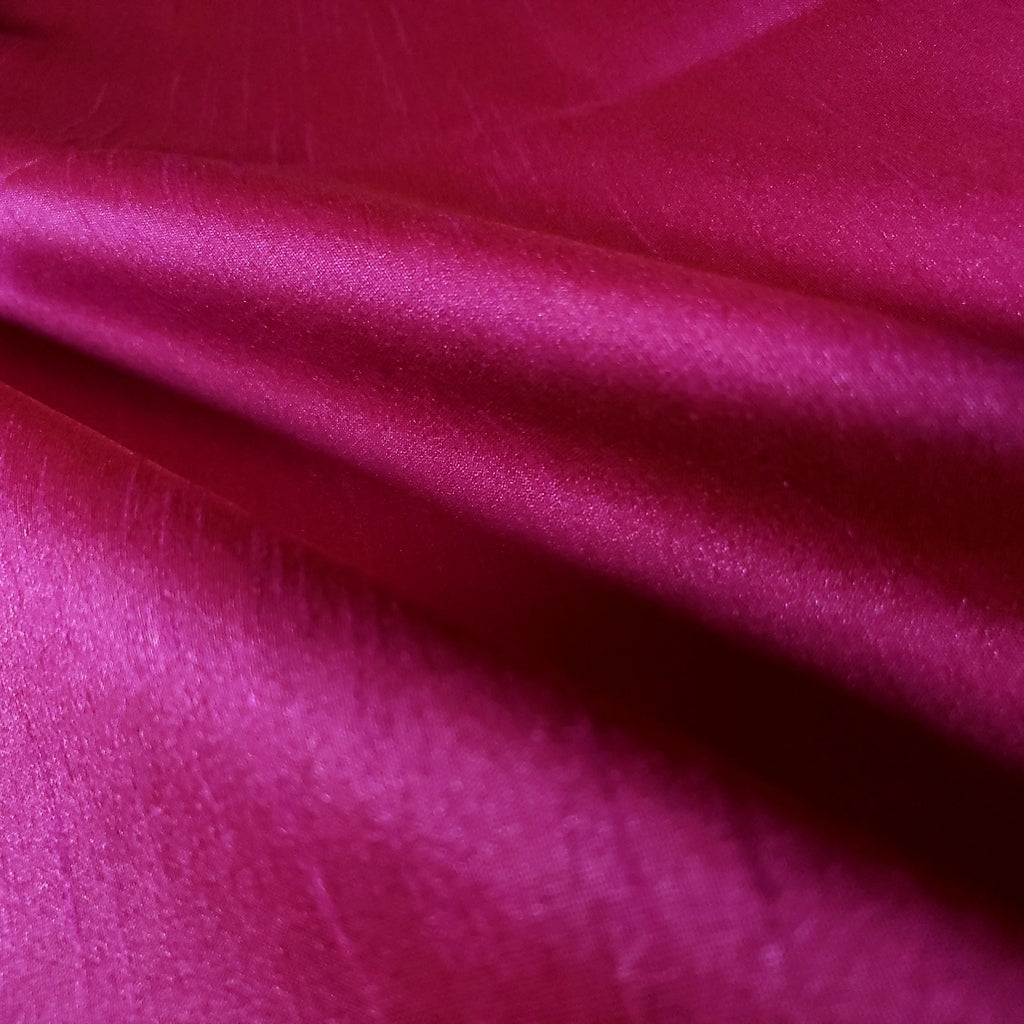 PINK VALENTINE FUCHSIA RED FAUX SILK DUPIONI 58"