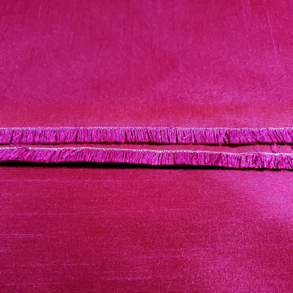 PINK VALENTINE FUCHSIA RED FAUX SILK DUPIONI 58"