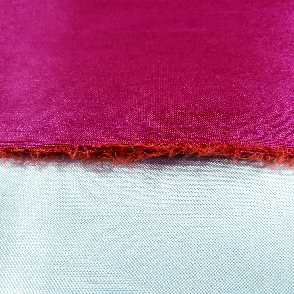 PINK VALENTINE FUCHSIA RED FAUX SILK DUPIONI 58"