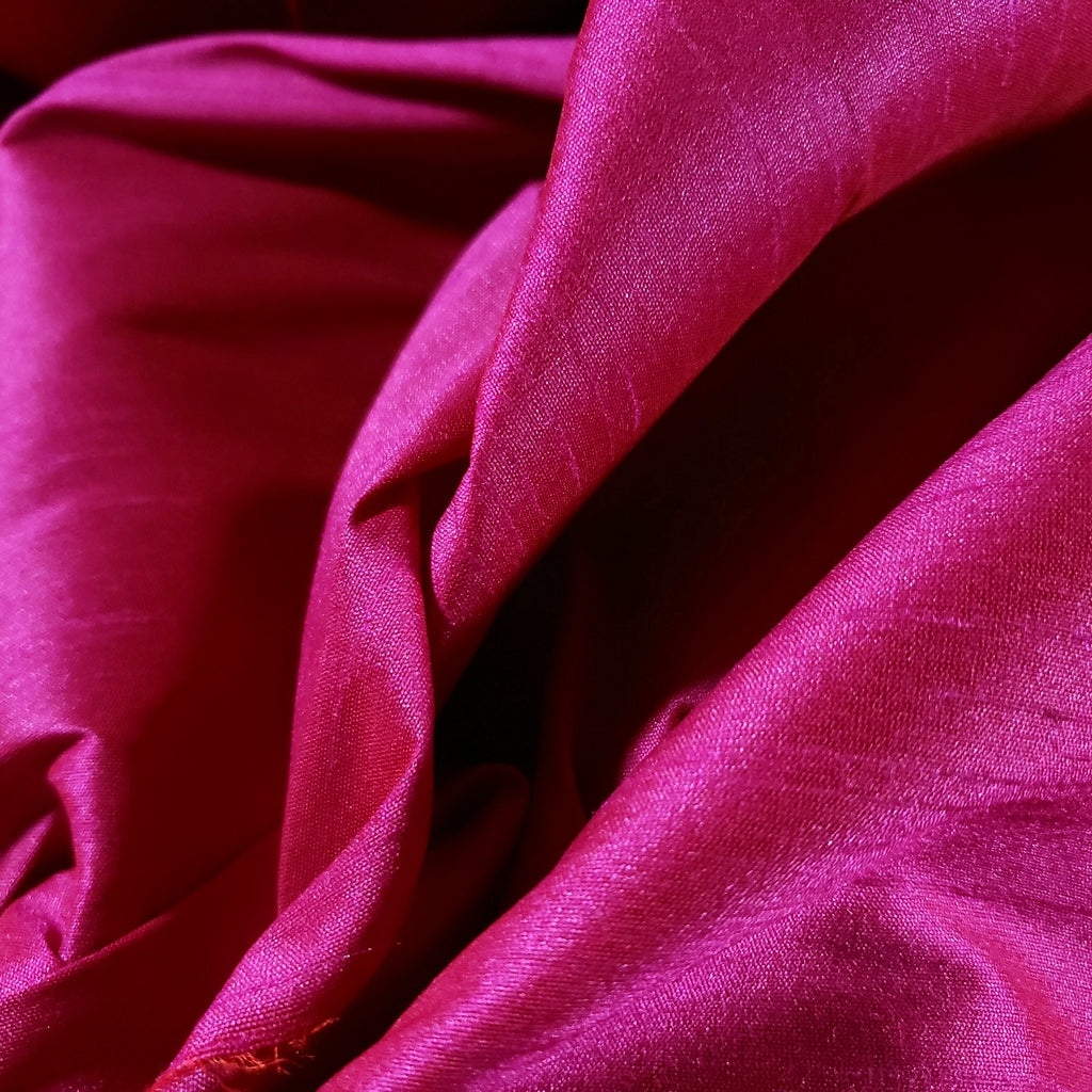 PINK VALENTINE FUCHSIA RED FAUX SILK DUPIONI 58"