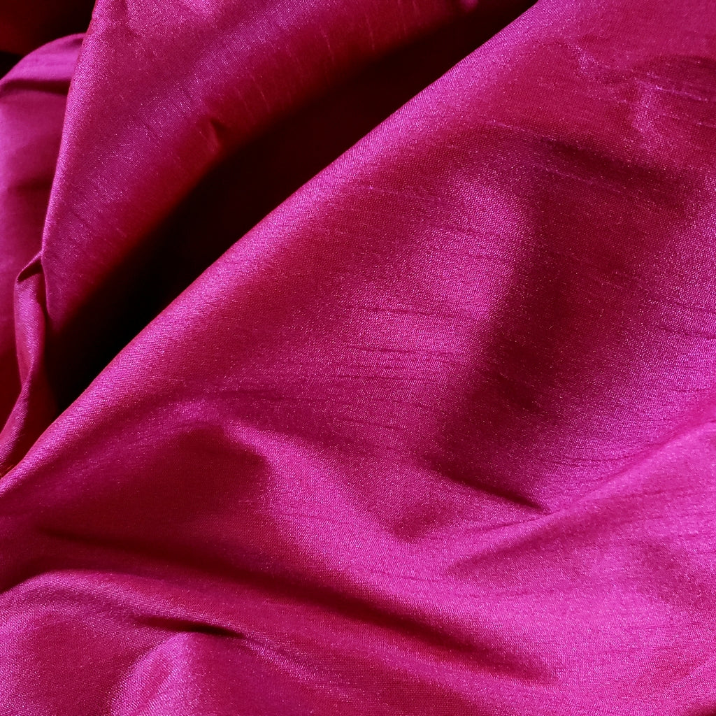 PINK VALENTINE FUCHSIA RED FAUX SILK DUPIONI 58"