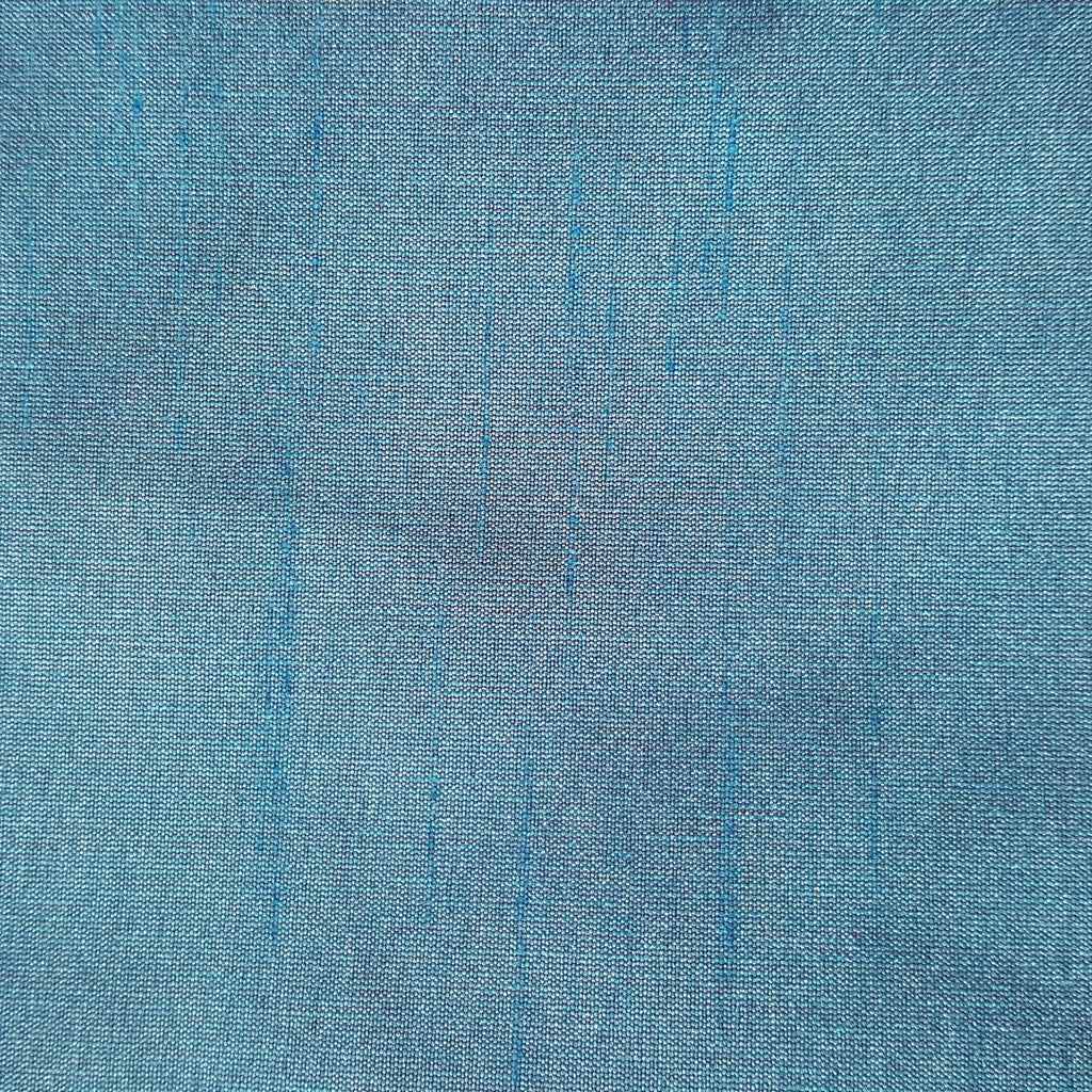 BLUE FROSTED TURQUOISE FAUX SILK DUPIONI 58"
