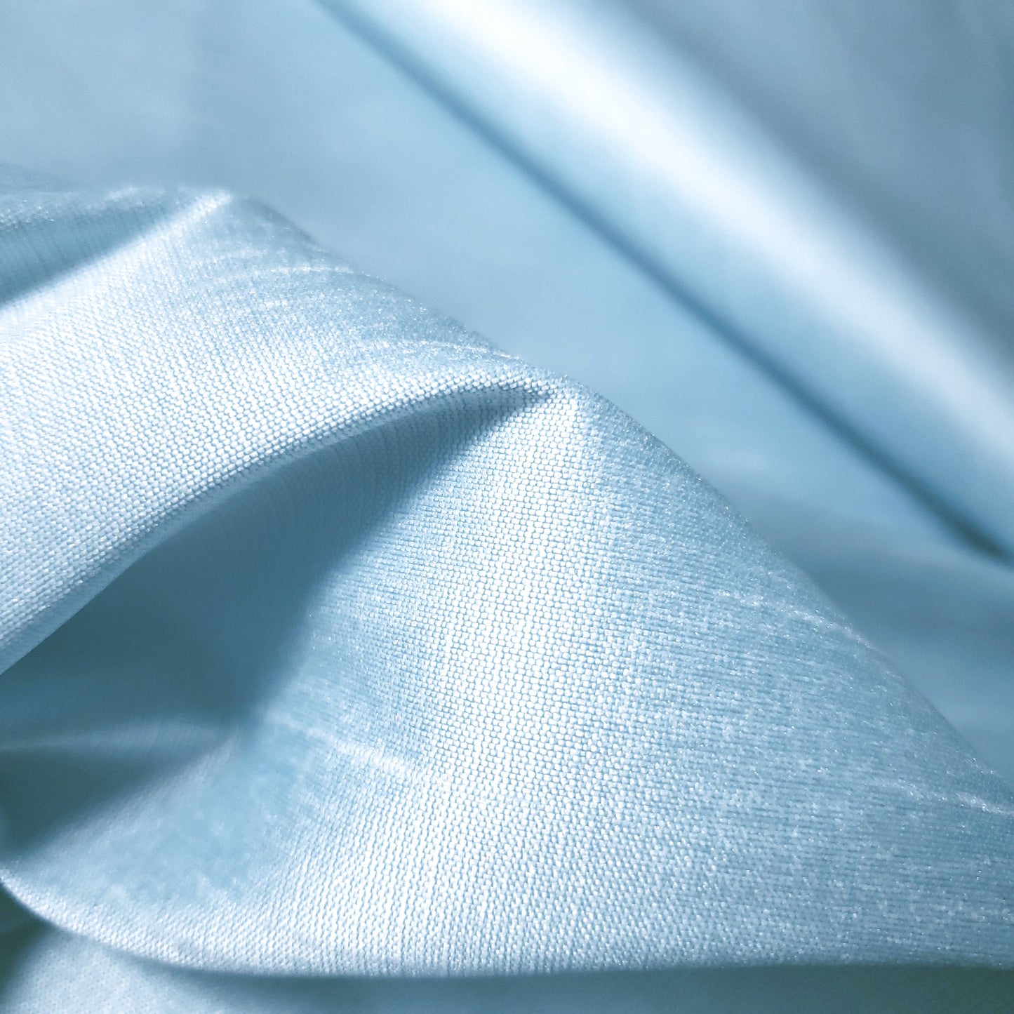 BLUE FROSTED TURQUOISE FAUX SILK DUPIONI 58"