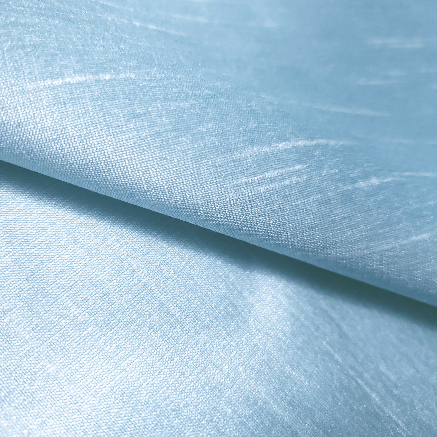 BLUE FROSTED TURQUOISE FAUX SILK DUPIONI 58"