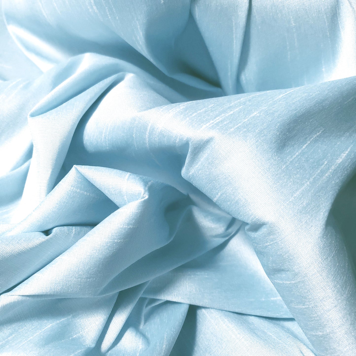 BLUE FROSTED TURQUOISE FAUX SILK DUPIONI 58"