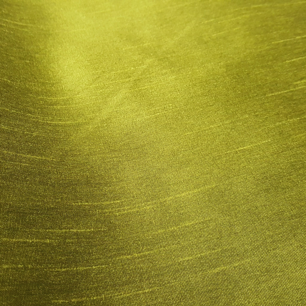 GREEN YELLOW CELERY CHARTREUSE FAUX SILK DUPIONI 58"