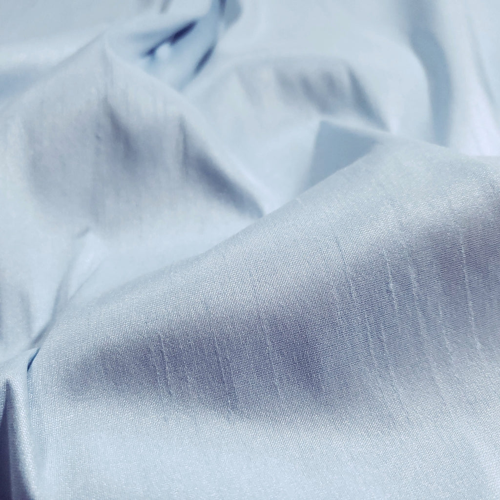 BLUE CLOUDFAUX SILK POLY DUPIONI