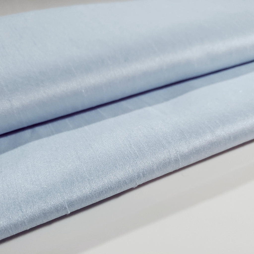 BLUE CLOUDFAUX SILK POLY DUPIONI