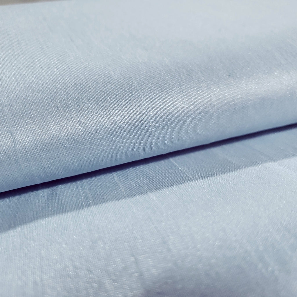BLUE CLOUDFAUX SILK POLY DUPIONI
