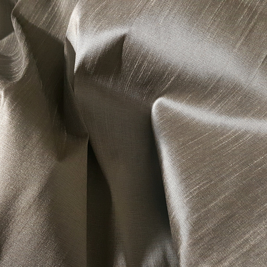 GRAY TAUPE FAUX SILK DUPIONI