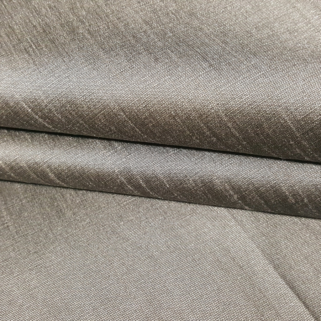 GRAY TAUPE FAUX SILK DUPIONI