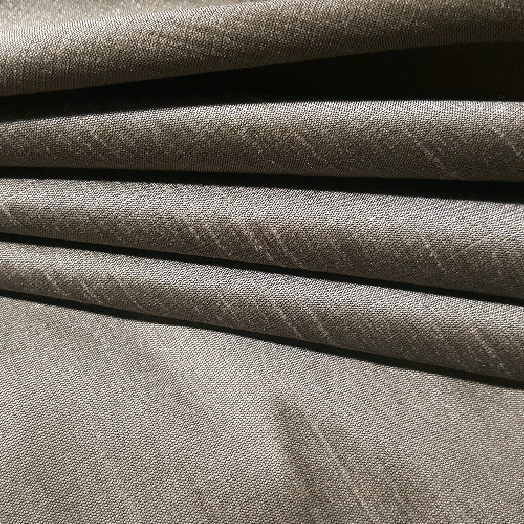 GRAY TAUPE FAUX SILK DUPIONI