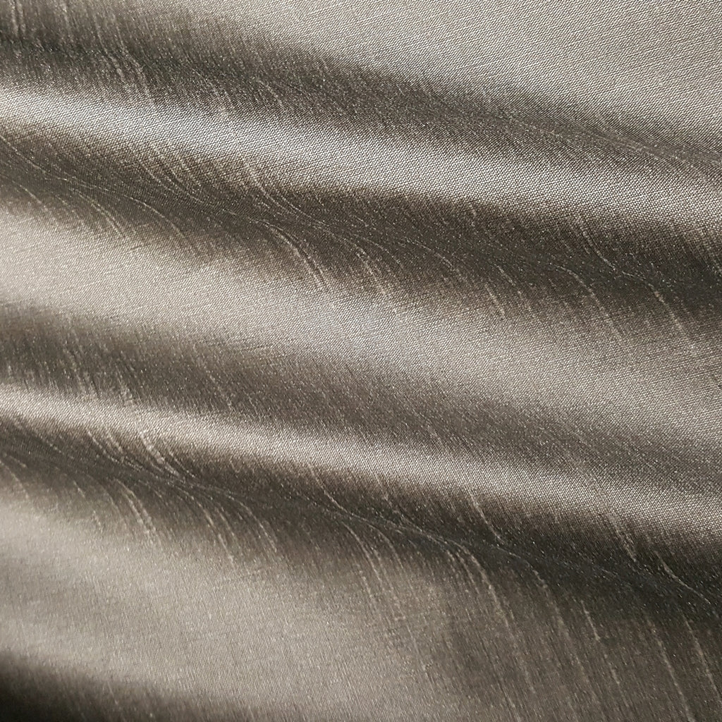 GRAY TAUPE FAUX SILK DUPIONI