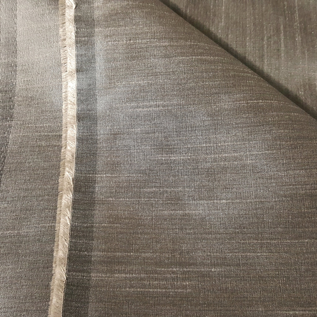 GRAY TAUPE FAUX SILK DUPIONI