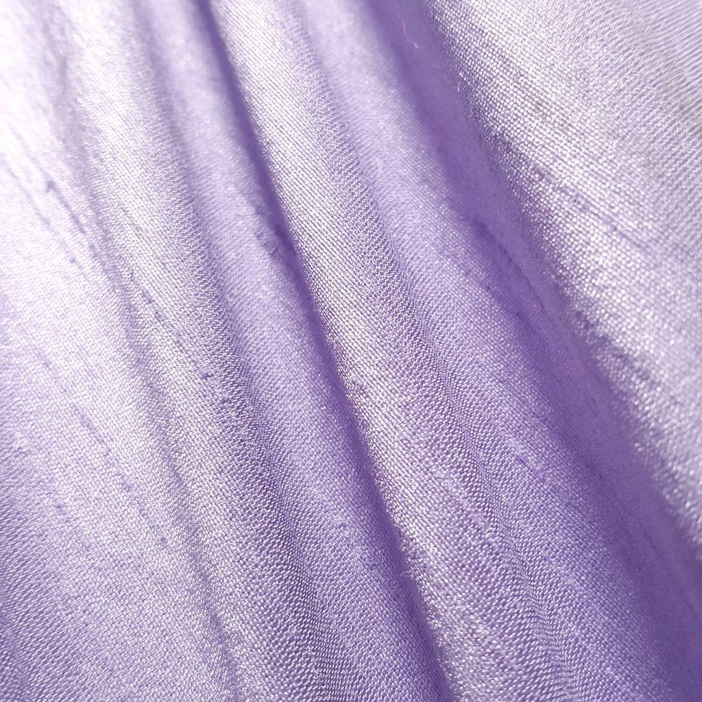 PURPLE LILAC FAUX SILK DUPIONI