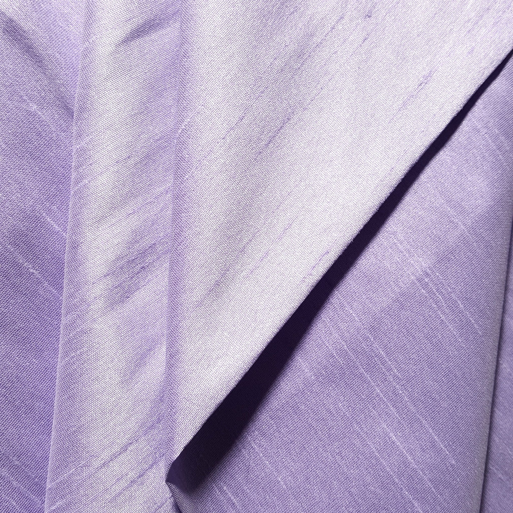 PURPLE LILAC FAUX SILK DUPIONI