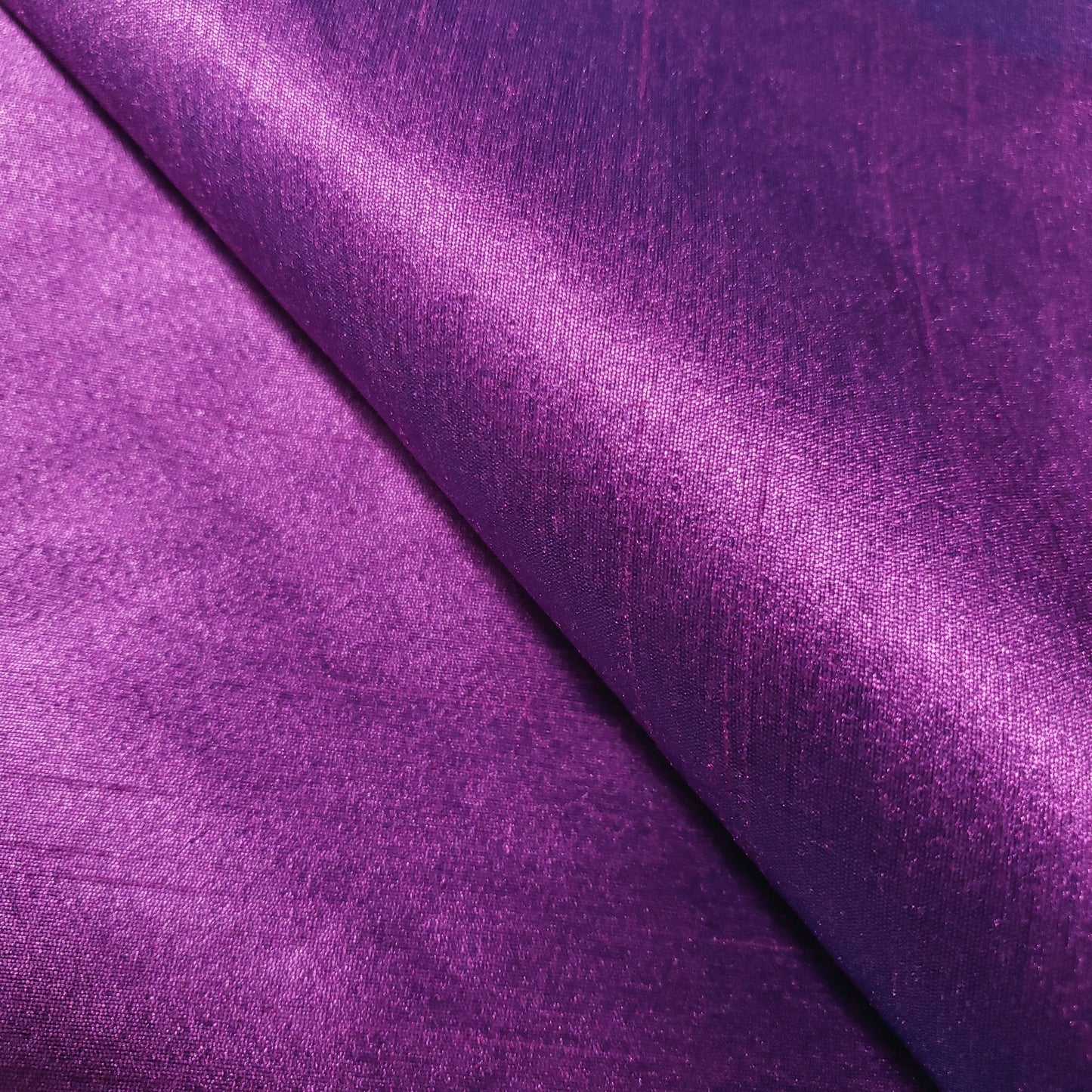 PURPLE MAGENTA BLUE FAUX SILK DUPIONI