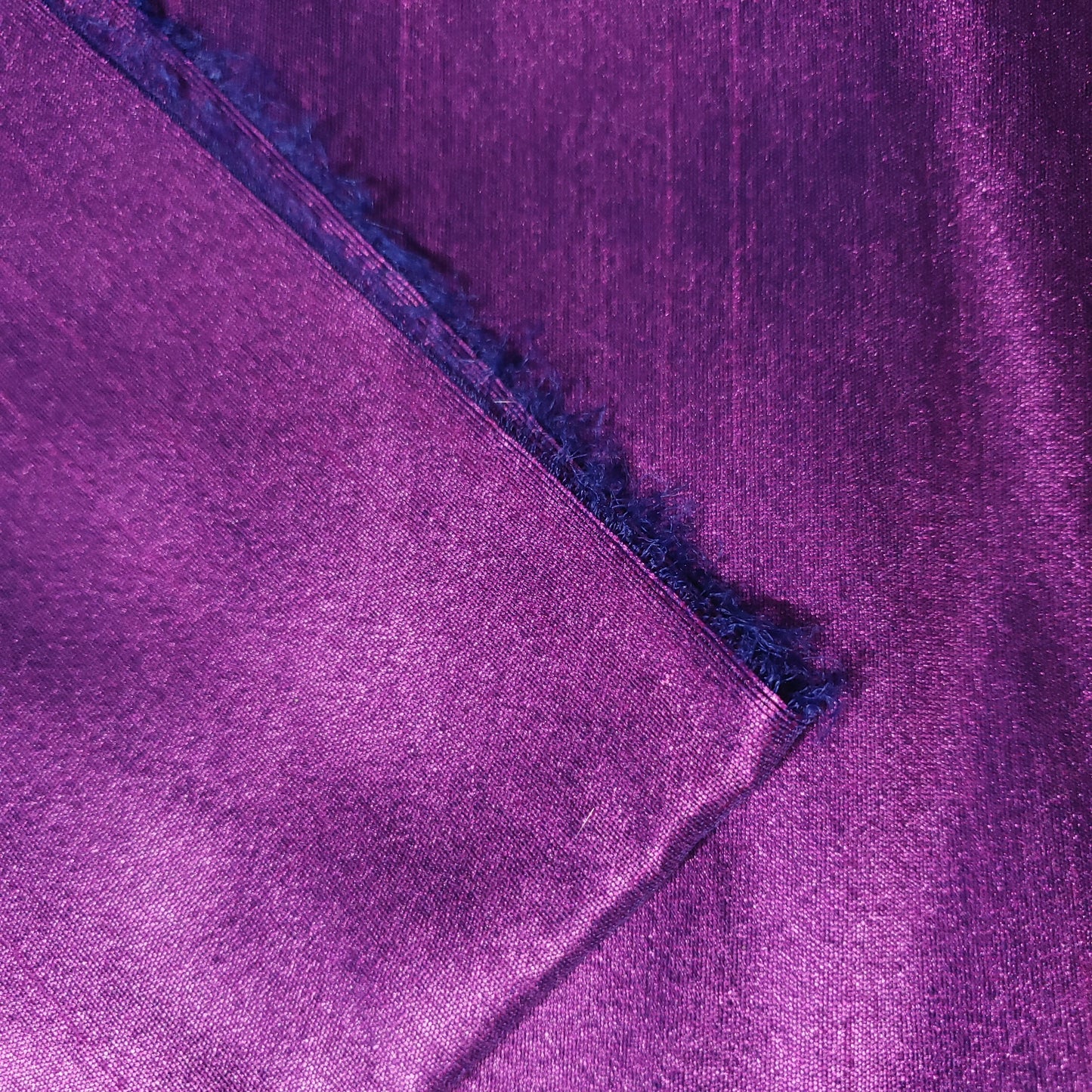 PURPLE MAGENTA BLUE FAUX SILK DUPIONI