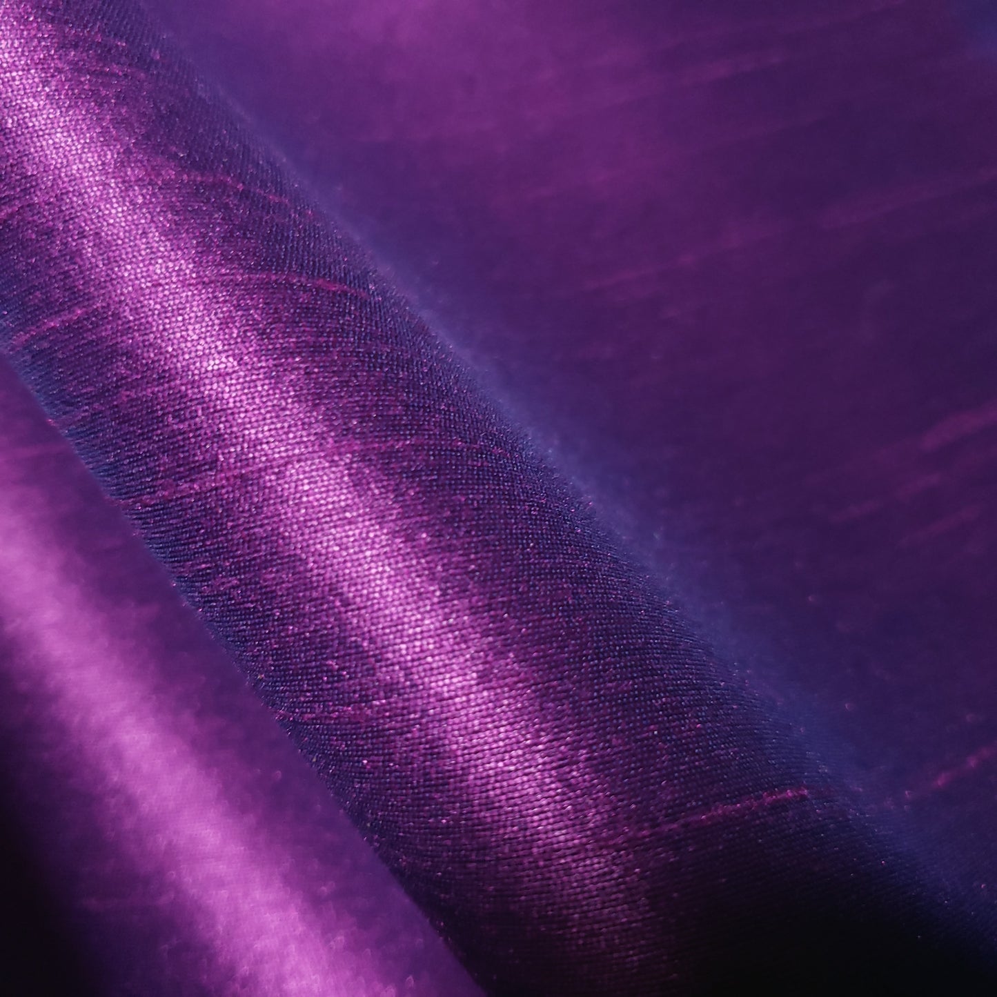 PURPLE MAGENTA BLUE FAUX SILK DUPIONI