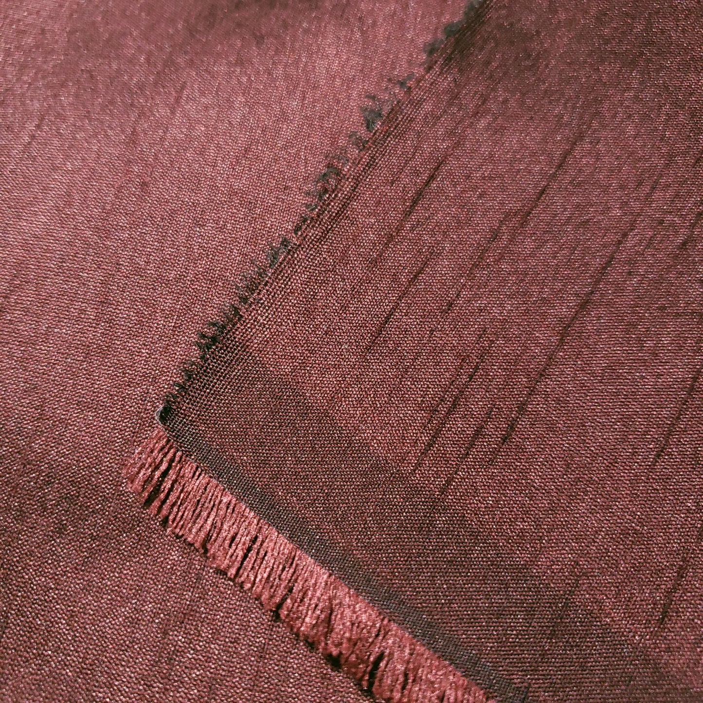 RED MAROON BURGUNDY FAUX SILK DUPIONI