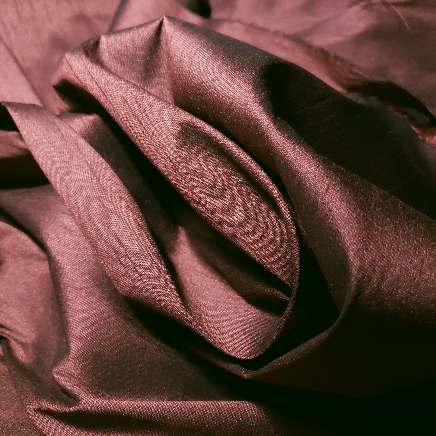 RED MAROON BURGUNDY FAUX SILK DUPIONI