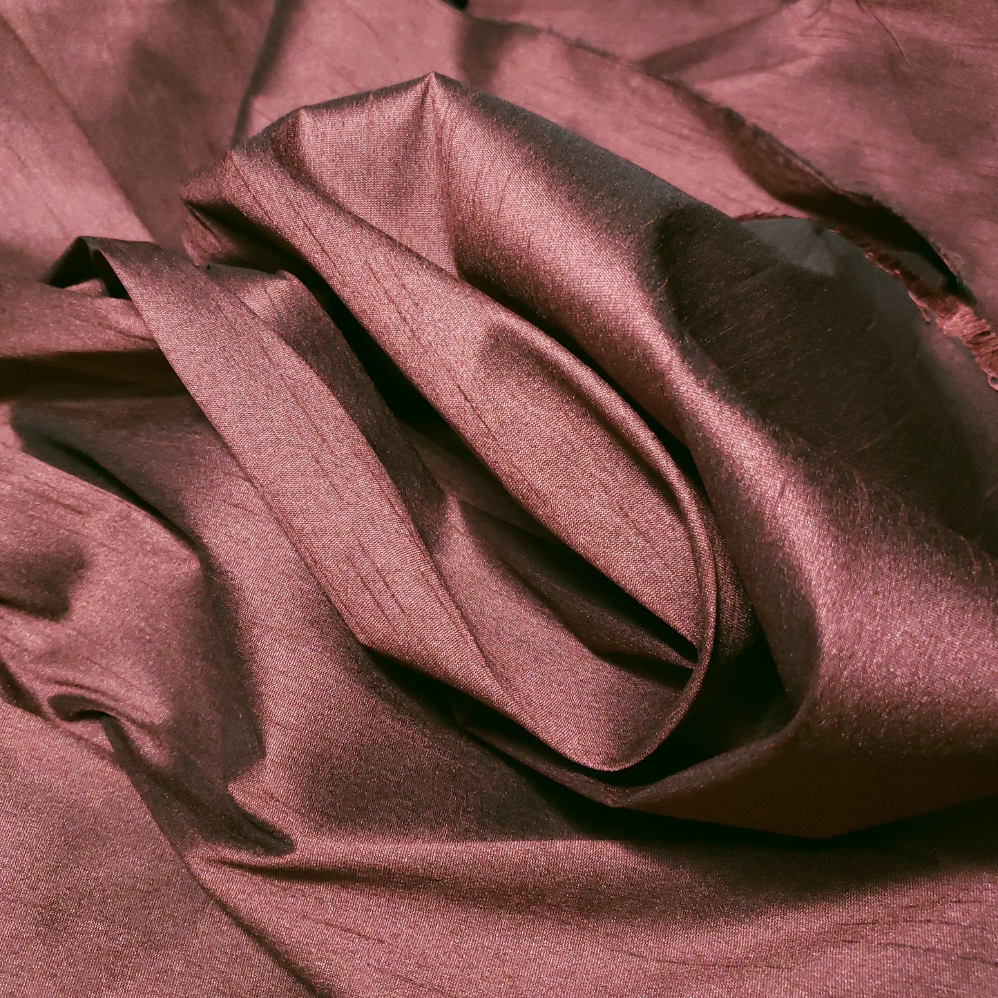 RED MAROON BURGUNDY FAUX SILK DUPIONI