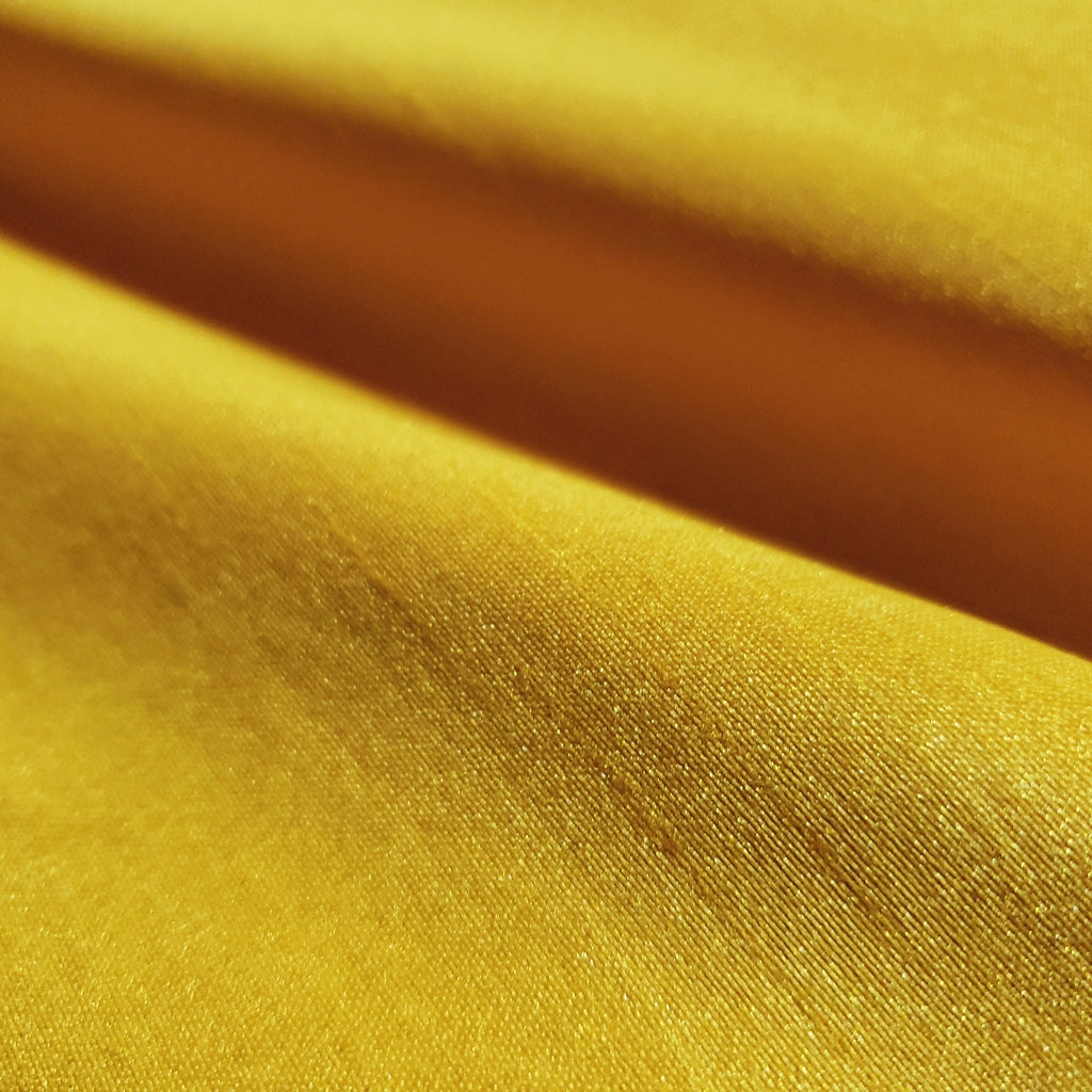 YELLOW MUSTARD FAUX SILK DUPIONI
