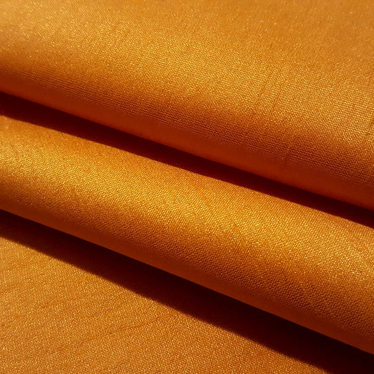 ORANGE PUMPKIN FAUX SILK DUPIONI