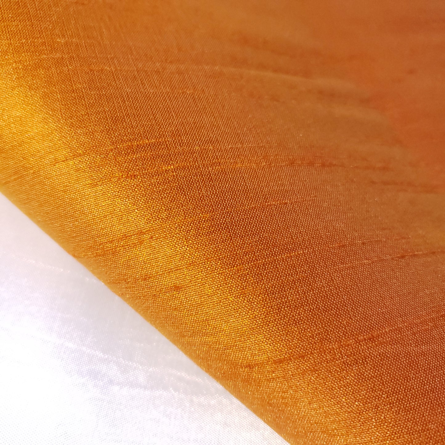 ORANGE PUMPKIN FAUX SILK DUPIONI