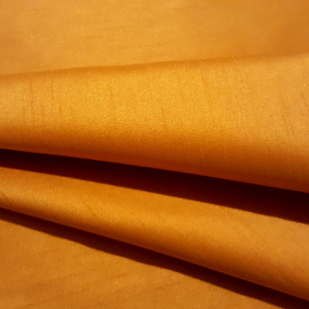 ORANGE PUMPKIN FAUX SILK DUPIONI