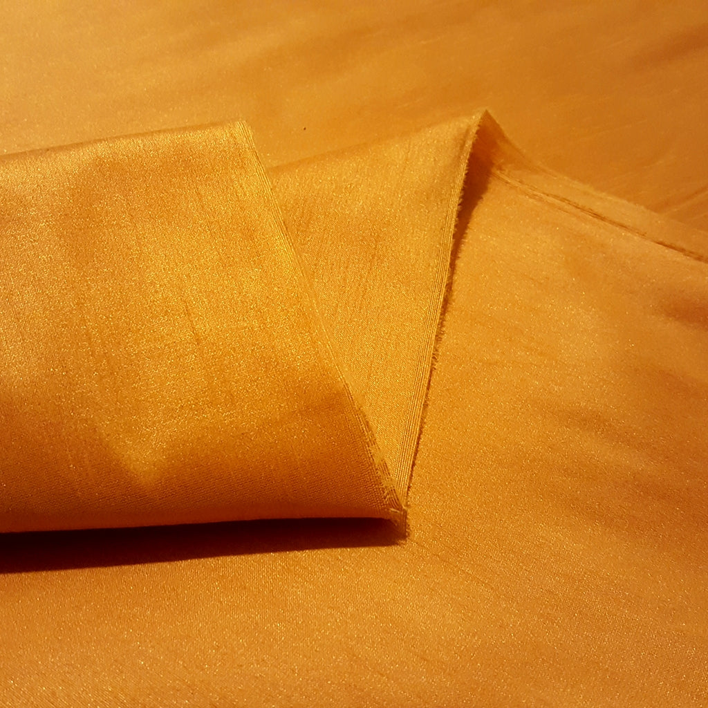 ORANGE PUMPKIN FAUX SILK DUPIONI