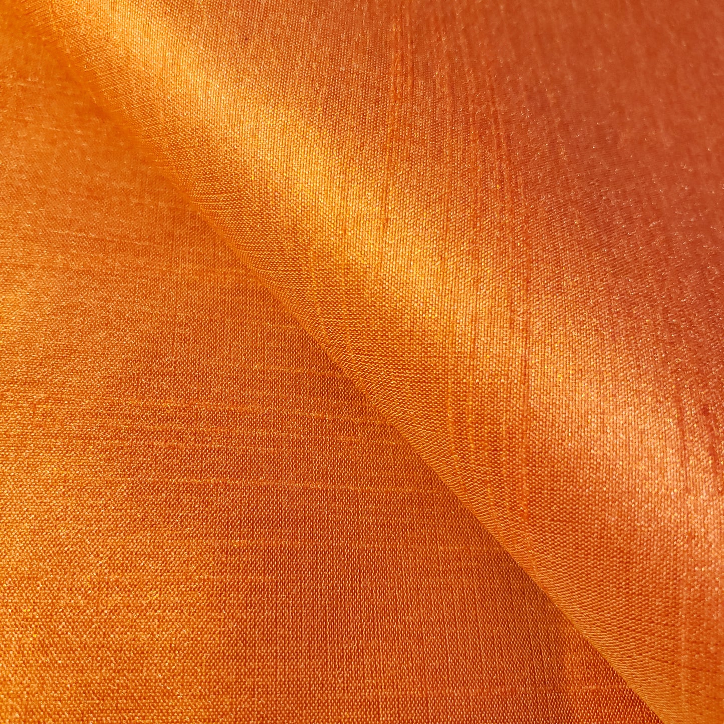 ORANGE PUMPKIN FAUX SILK DUPIONI