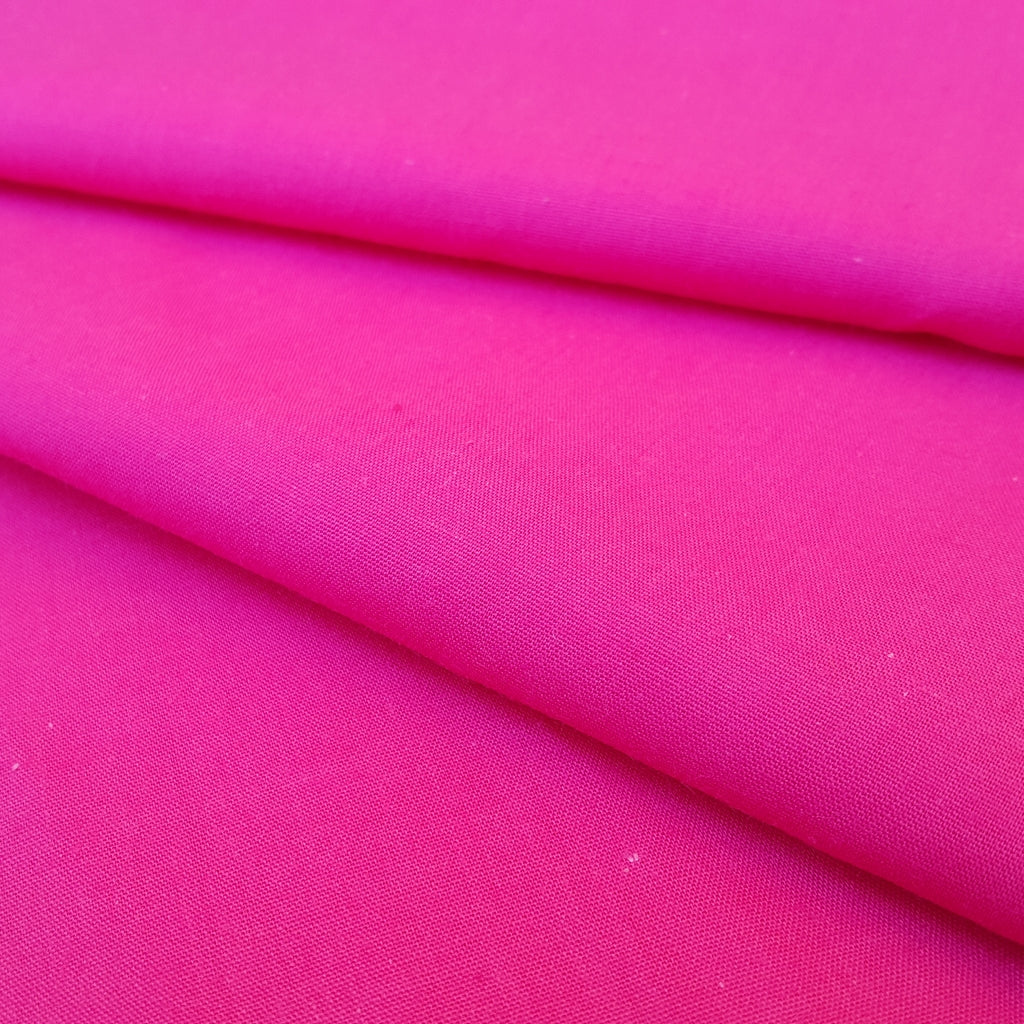 COTTON BLEND BROADCLOTH PINK FUCHSIA