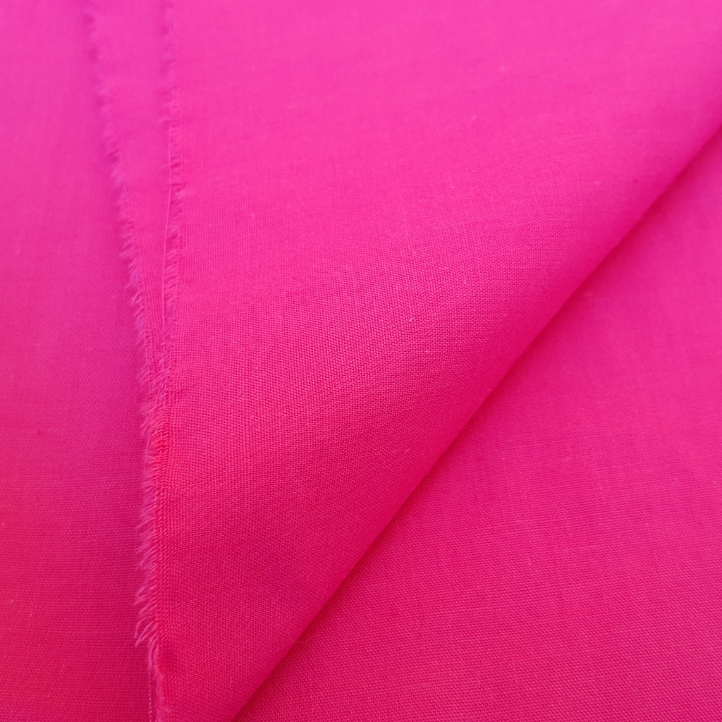 COTTON BLEND BROADCLOTH PINK FUCHSIA