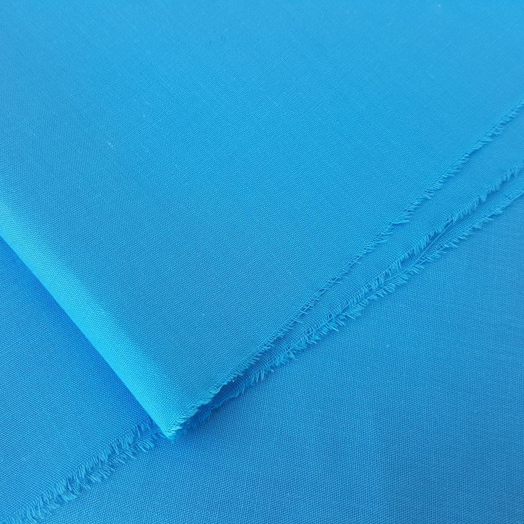 COTTON BLEND BROADCLOTH BLUE TURQUOISE