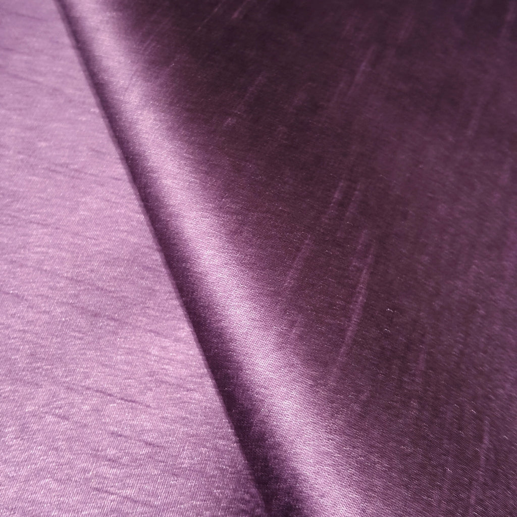 PURPLE DUSTY PLUM FAUX SILK DUPIONI