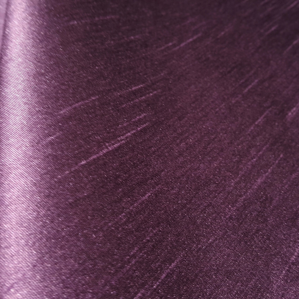 PURPLE DUSTY PLUM FAUX SILK DUPIONI