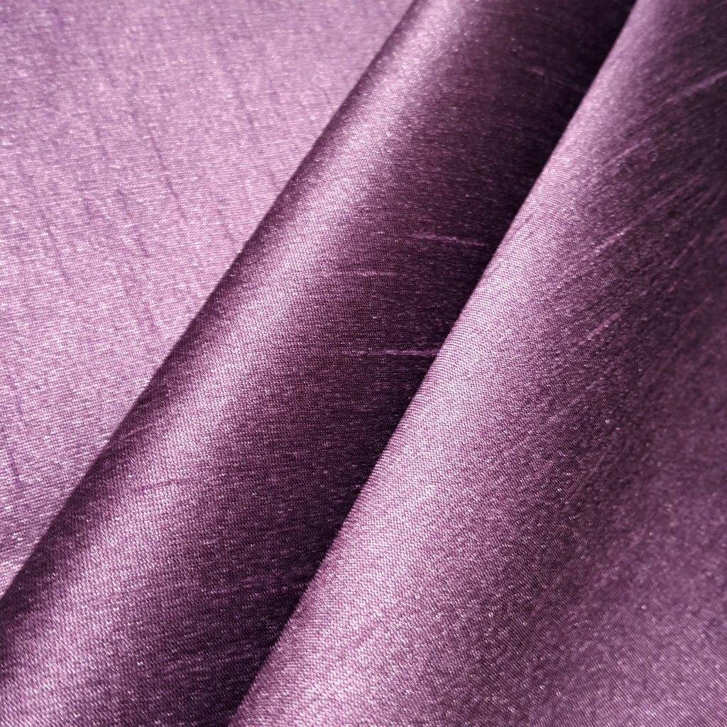 PURPLE DUSTY PLUM FAUX SILK DUPIONI