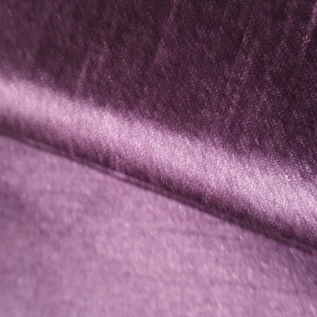 PURPLE DUSTY PLUM FAUX SILK DUPIONI