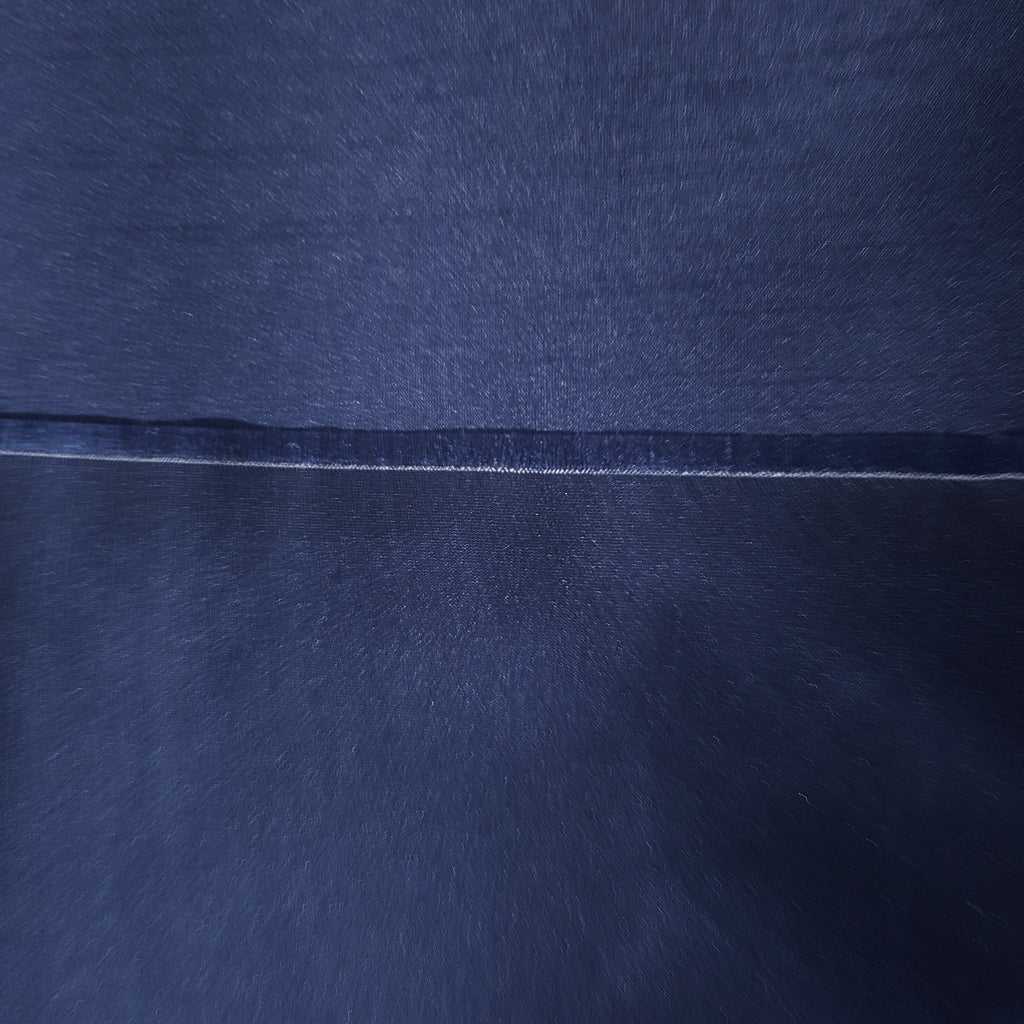 BLUE NAVY FAUX SILK DUPIONI