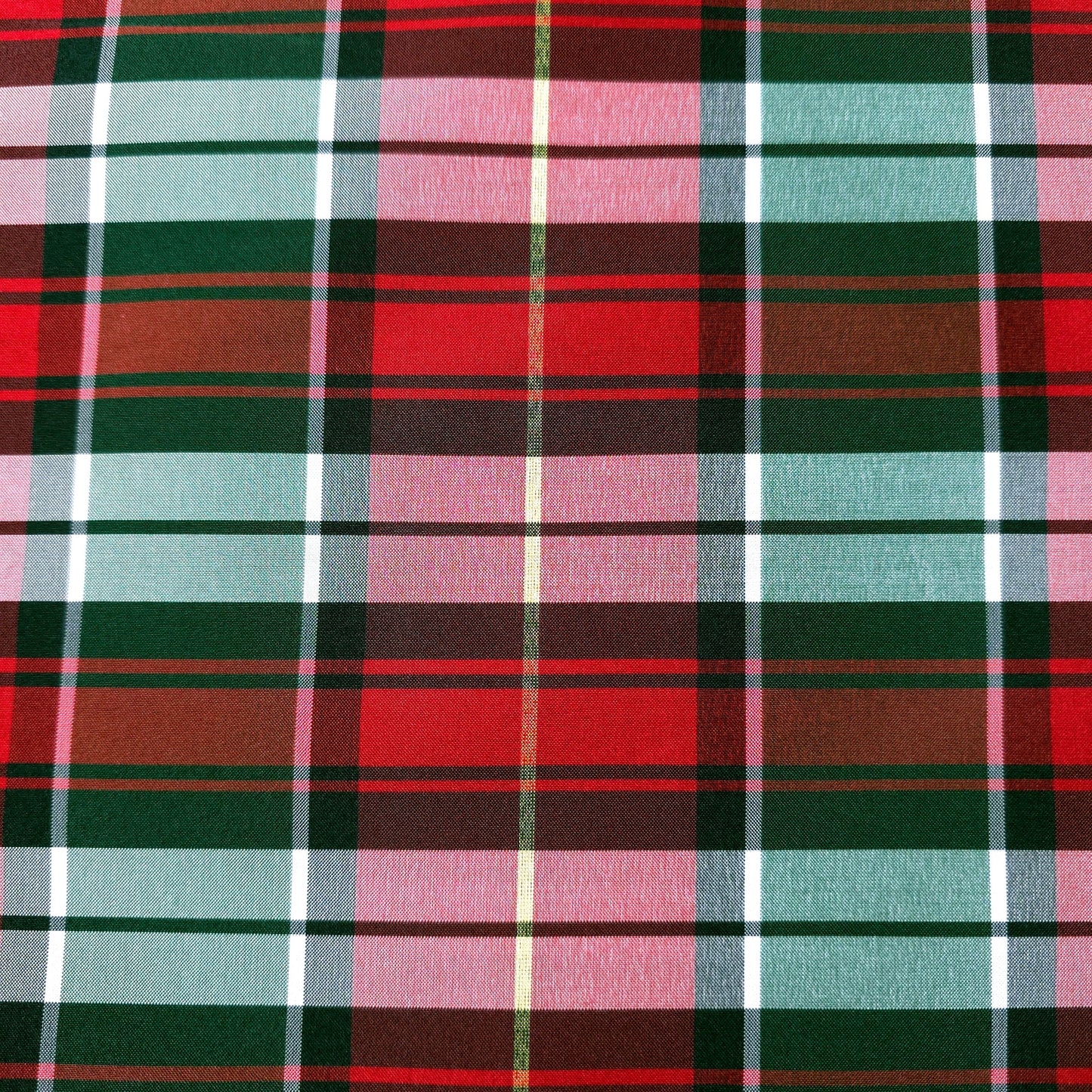 CLASSIC SANTA TARTAN PLAID TAFFETA