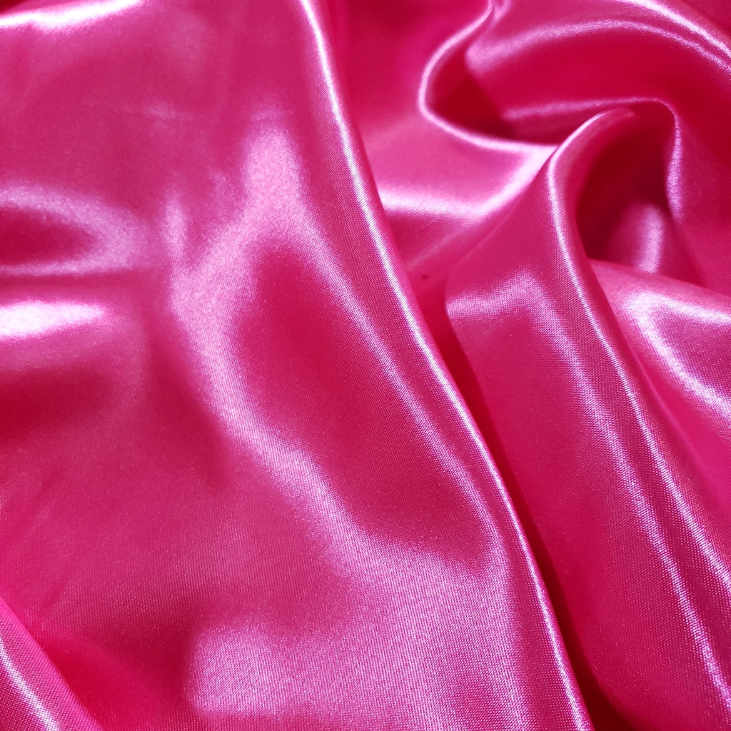 MEDIUM PLAIN SATIN GLOSSY PINK FUCHSIA