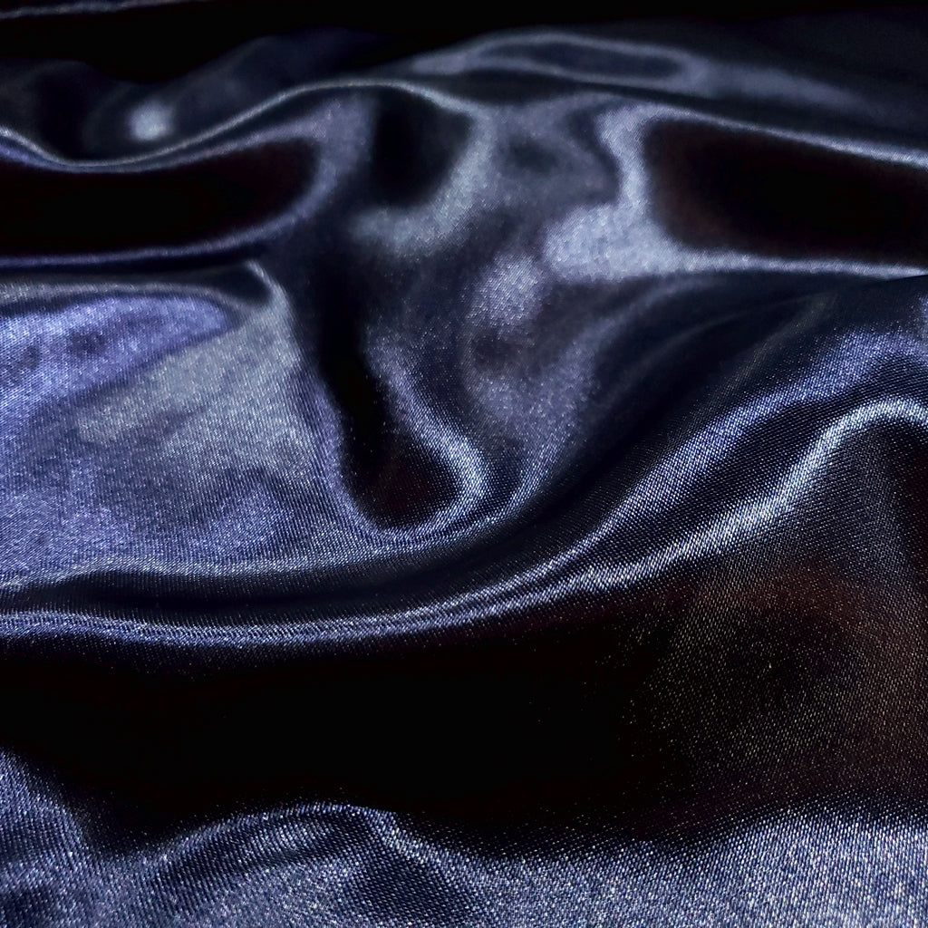 MEDIUM PLAIN SATIN GLOSSY BLUE NAVY