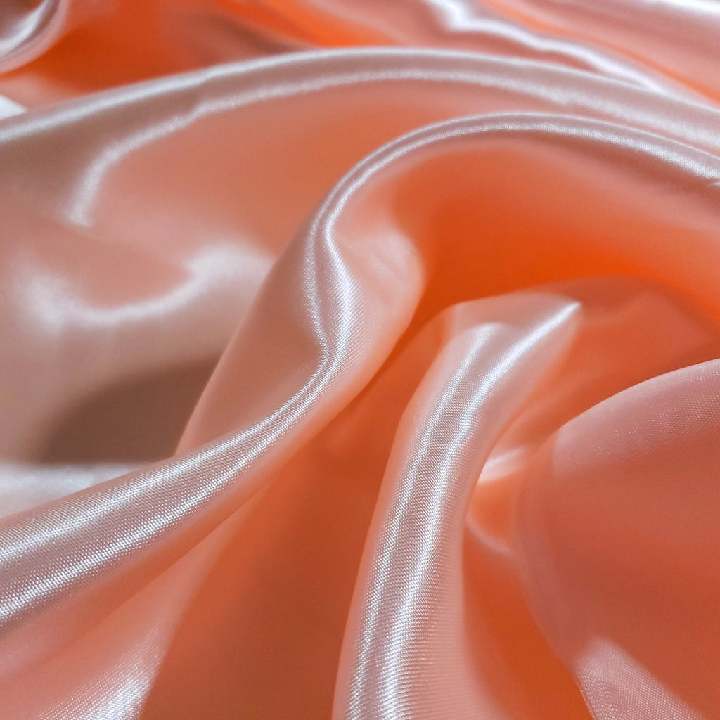 MEDIUM PLAIN SATIN GLOSSY ORANGE PEACH