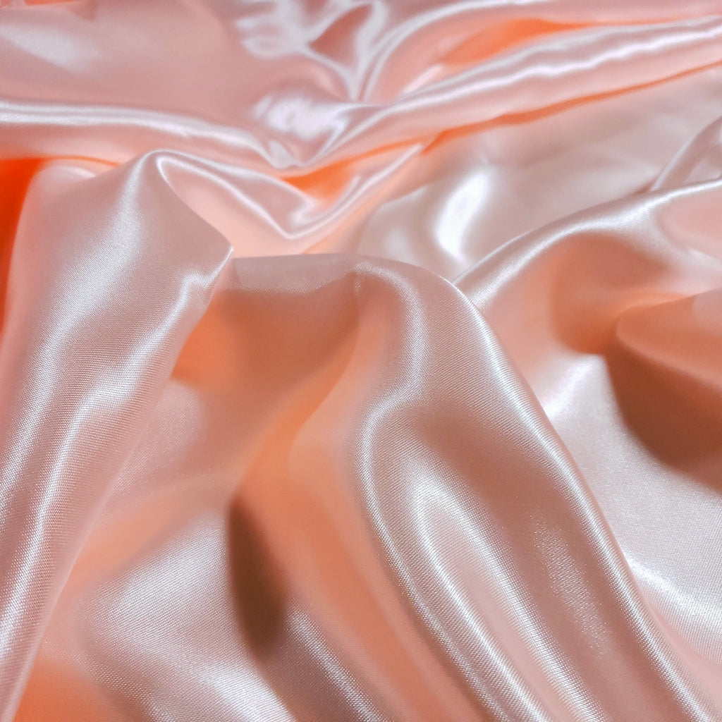 MEDIUM PLAIN SATIN GLOSSY ORANGE PEACH