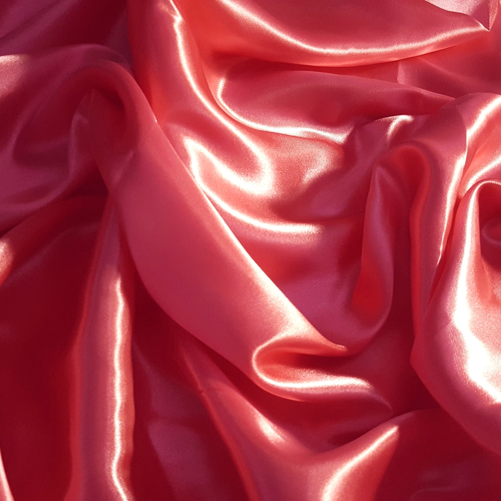 MEDIUM PLAIN SATIN GLOSSY PINK CORAL